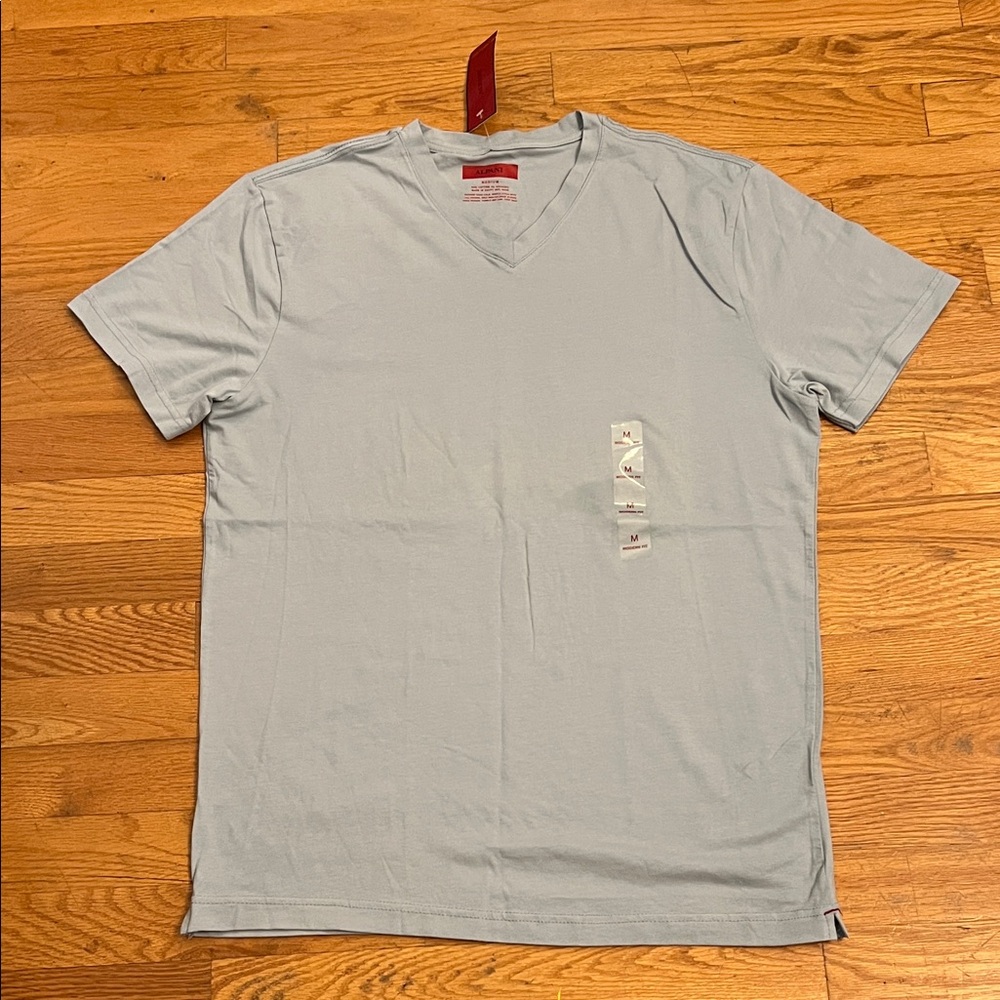 Alfani Sky Blue V-Neck Men's Tee